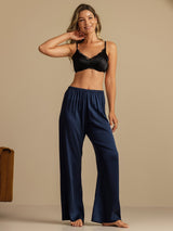 [أزرق غامق] SilkSilky-SA 19Momme Women's Sleep Shorts 008