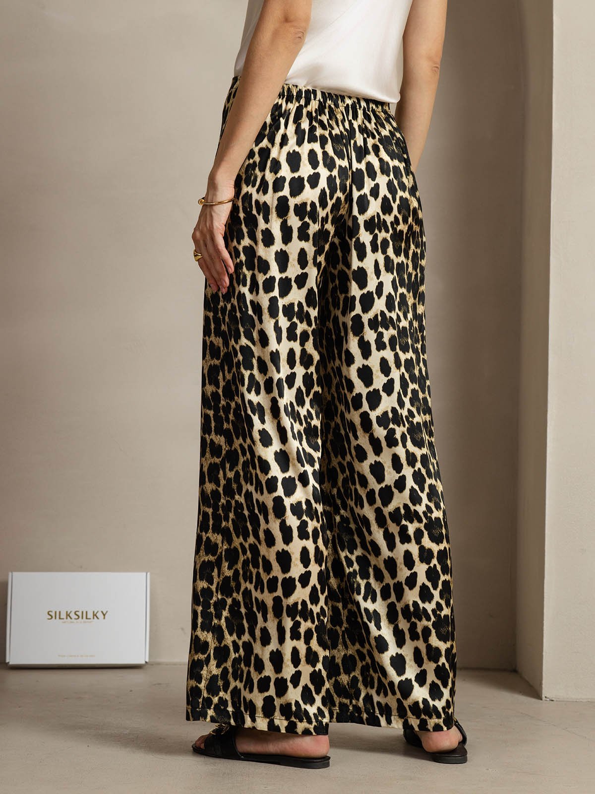 [فهد] SilkSilky-SA 19Momme الحرير Womens Pants 002