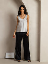 [فضة] SilkSilky-SA Sleeveless V Neck كامي 004