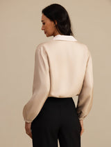 [بني فاتح+لون القرنفل] SilkSilky-SA Long Sleeve ملابس خارجية نسائية 002