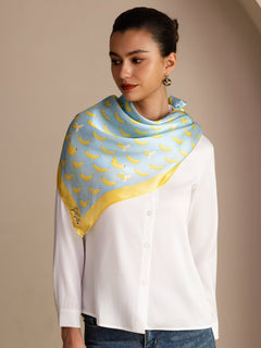[موز أزرق] SilkSilky-SA Scarf 003