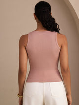 [لون القرنفل] SilkSilky-SA Sleeveless Deep V Neck كامي 002