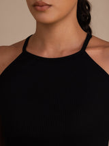 [أسود] SilkSilky-SA Sleeveless Crew Neck كامي 006