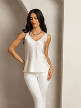 [رمادي فاتح] SilkSilky-SA Sleeveless V Neck كامي 005
