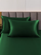 [أخضر غامق] SilkSilky-SA 22Momme الحرير الخالص Pillowcase 002