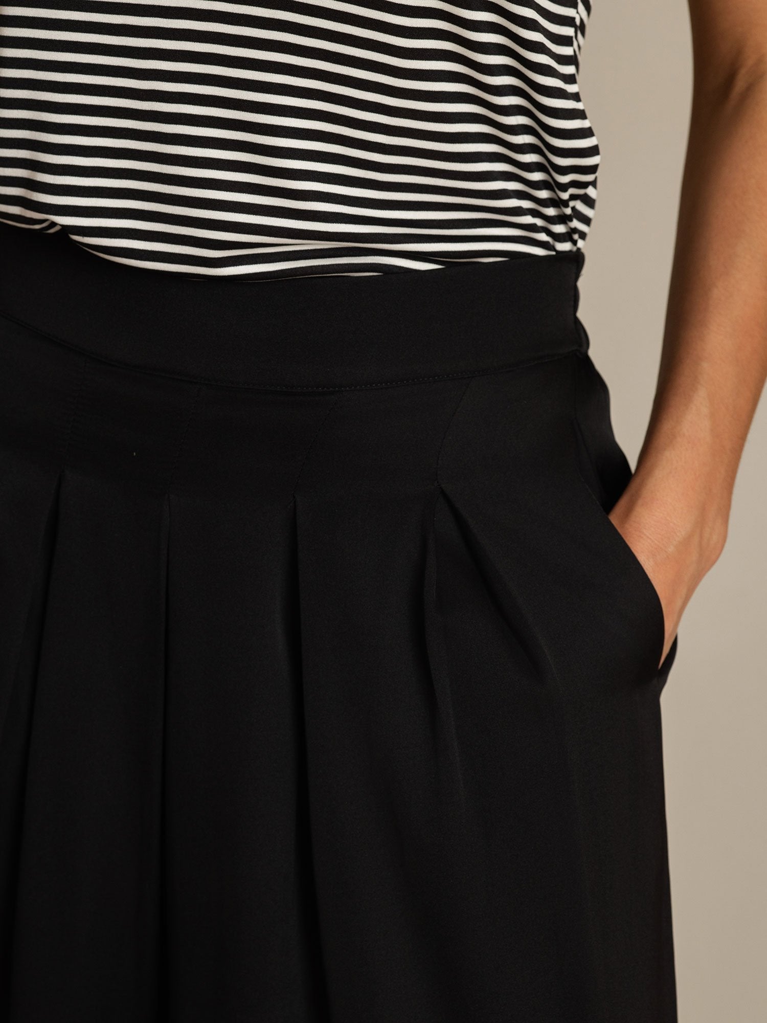 [أسود] SilkSilky-SA 19Momme الحرير Womens Pants 004