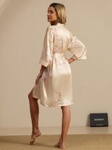 [شامبانيا] SilkSilky-SA 3/4 Sleeve رداء حمام نسائي 002