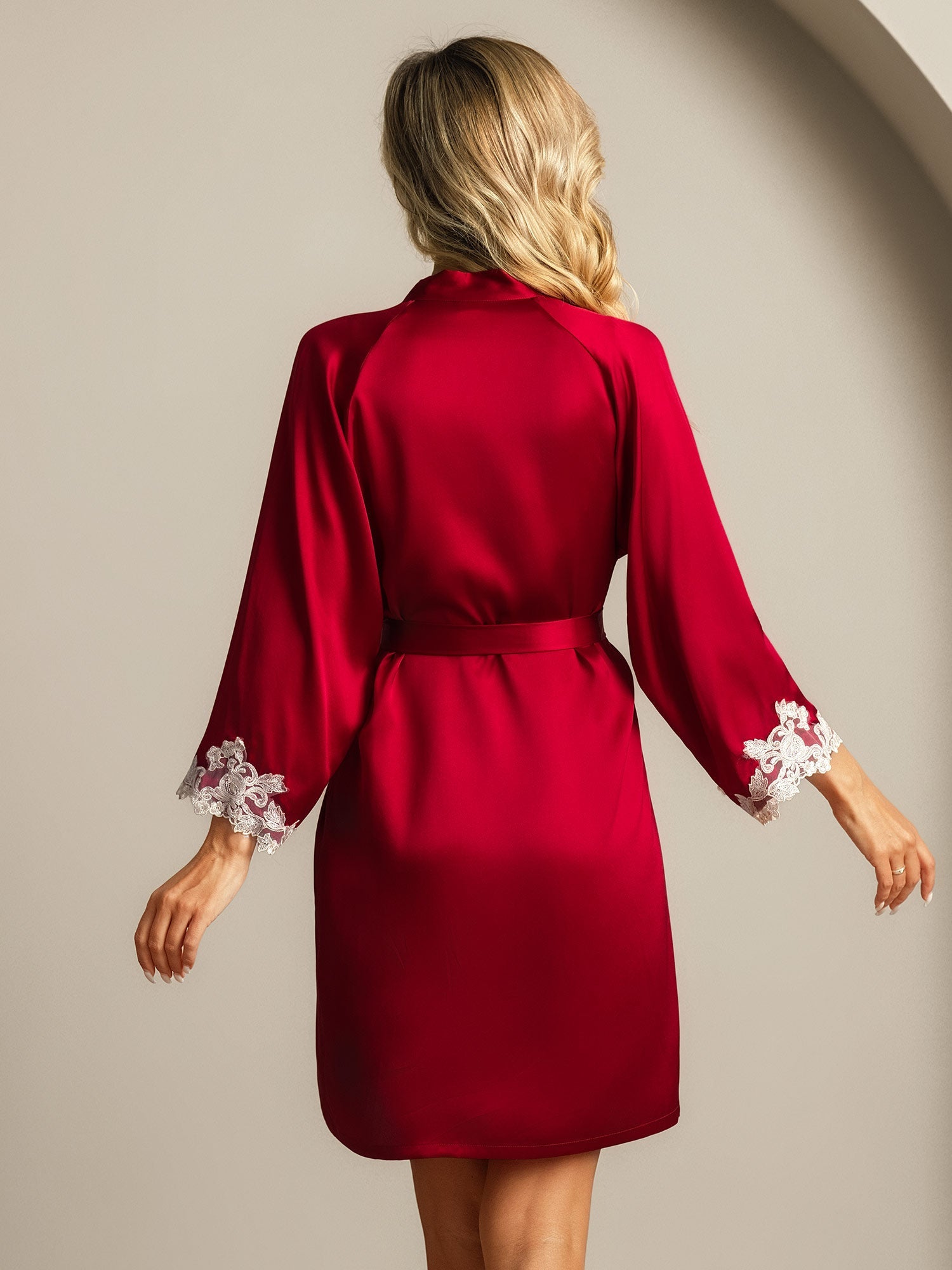 [خمر] SilkSilky-SA الحرير الخالص Split رداء حمام نسائي 002,