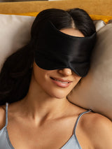 [أسود] SilkSilky-SA الحرير الخالص Eye Mask 001