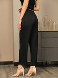 SilkSilky-SA-19Momme-محبوك-الحرير-Womens-Pants-أسود-002