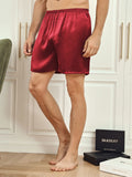 SilkSilky-SA 19Momme Mens Sleep Bottoms خمر 003