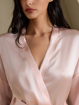 [وردي فاتح] SilkSilky-SA 3/4 Sleeve رداء حمام نسائي 004