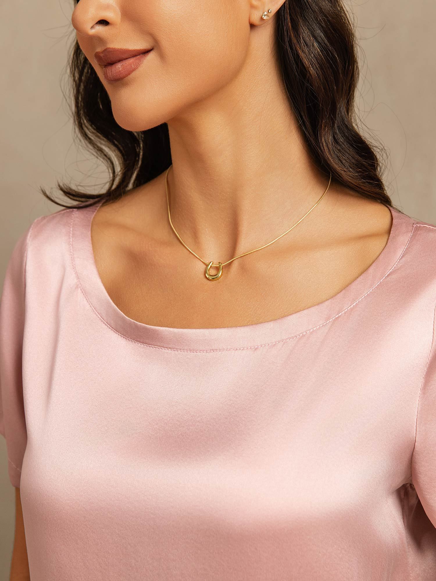 [بشرةالخوخ] SilkSilky-SA 19Momme الحرير Womens Pajamas 004