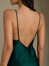 [أخضر] SilkSilky-SA Sleeveless V Neck فساتين نسائية 006