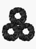 SilkSilky SA 19Momme الحرير الخالص Scrunchie أسود 003