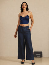 [أزرق غامق] SilkSilky-SA Spaghetti Strap V Neck كامي 006