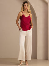 [خمر] SilkSilky-SA Sleeveless V Neck كامي 006