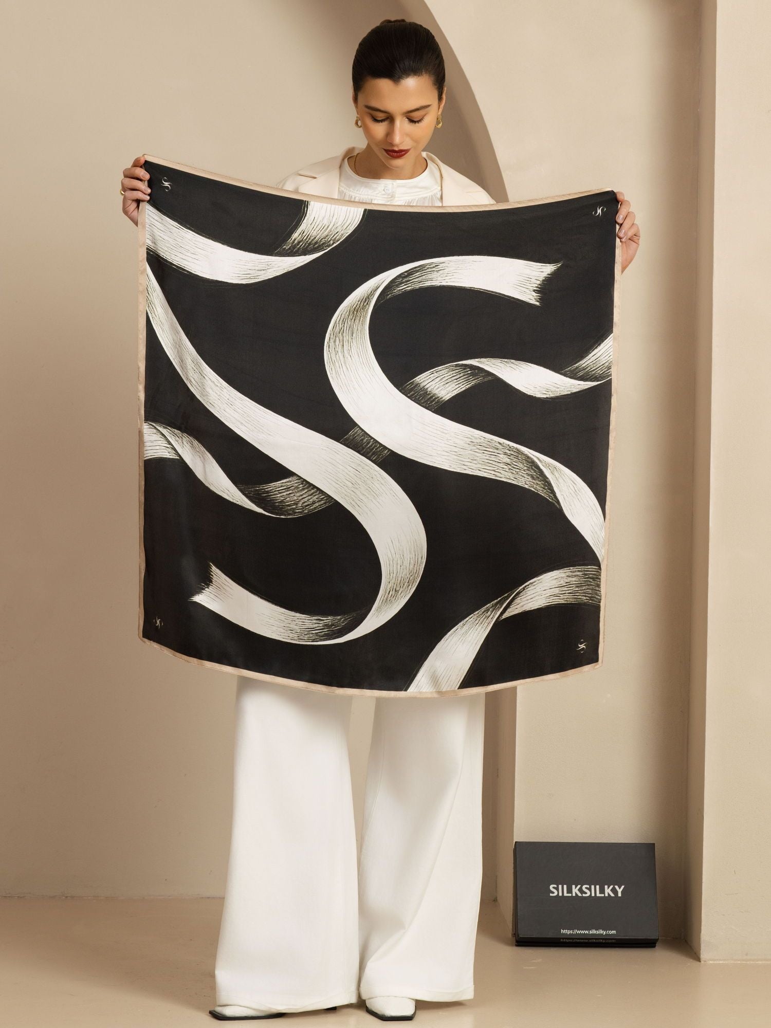 [P106] SilkSilky-SA Pure Silk Scarf 002