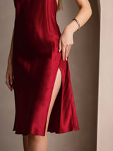 [خمر] SilkSilky-SA Sleeveless فساتين نسائية 004