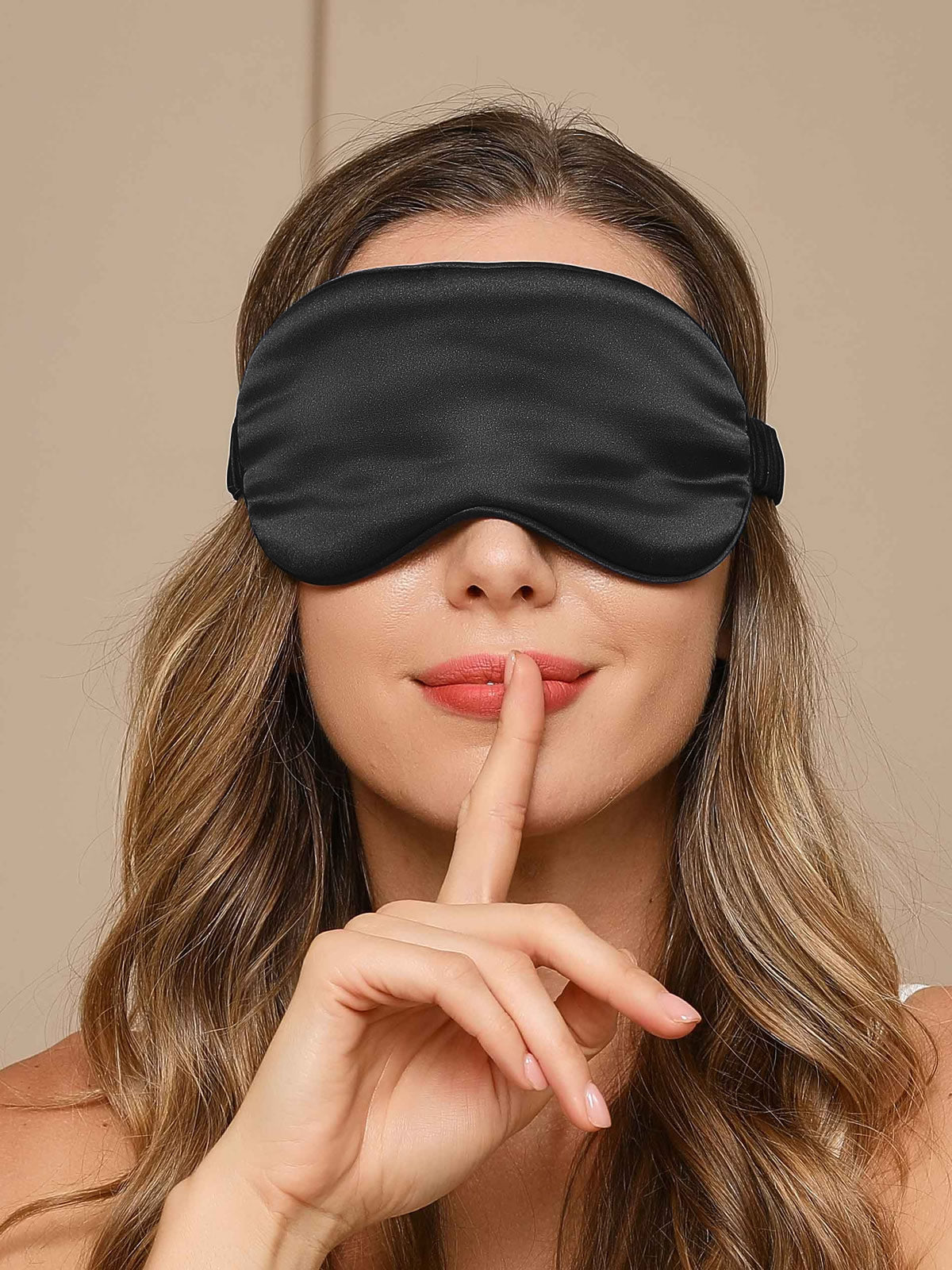 SilkSilky-SA 19Momme الحرير الخالص Eye Mask أسود 003