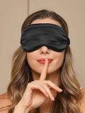 SilkSilky-SA 19Momme الحرير الخالص Eye Mask أسود 004