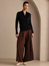 [أسود] SilkSilky-SA Long Sleeve بلوزات نسائية 006