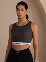 [رمادي] SilkSilky-SA Sleeveless Crew Neck كامي 001