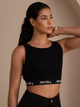 [أسود] SilkSilky-SA Sleeveless Crew Neck كامي 004