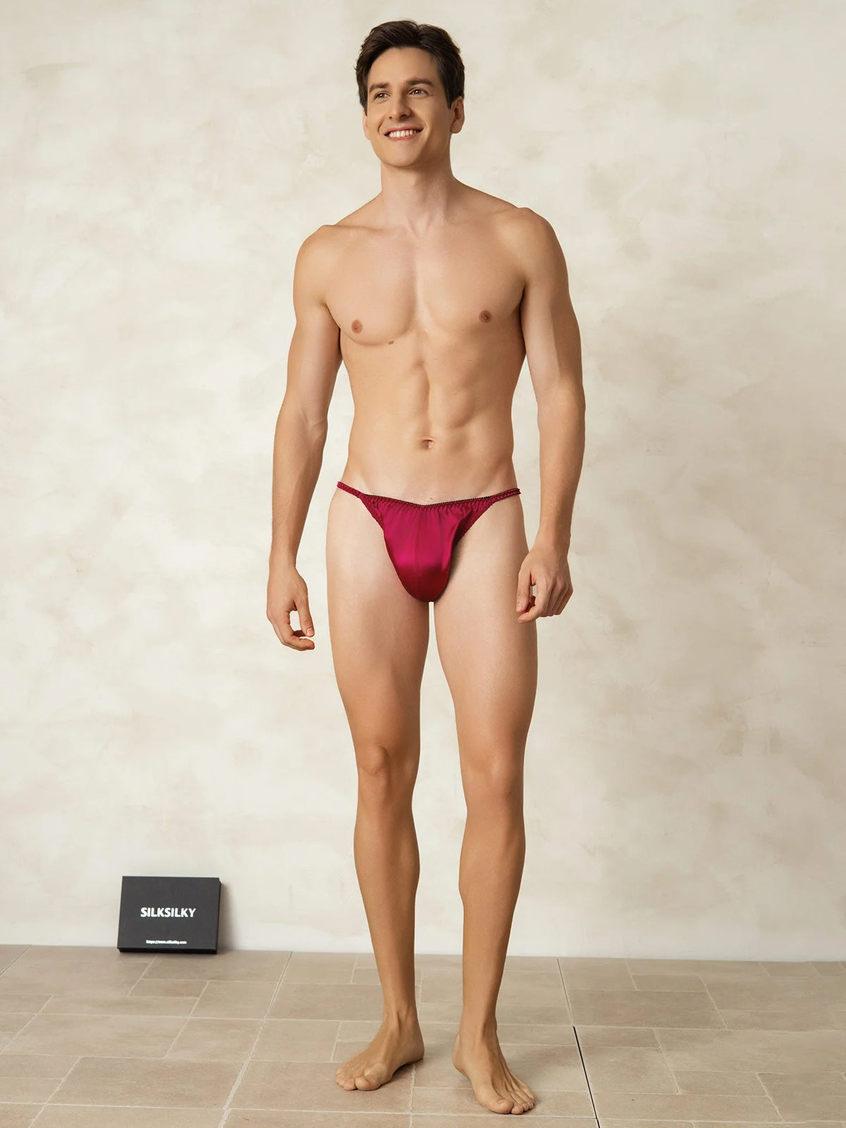 [خمر] SilkSilky-SA الحرير الخالص Mens Underwear 005