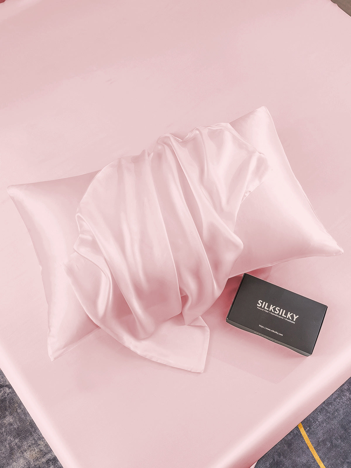 [لون القرنفل] SilkSilky-SA 19Momme الحرير الخالص Pillowcase 005