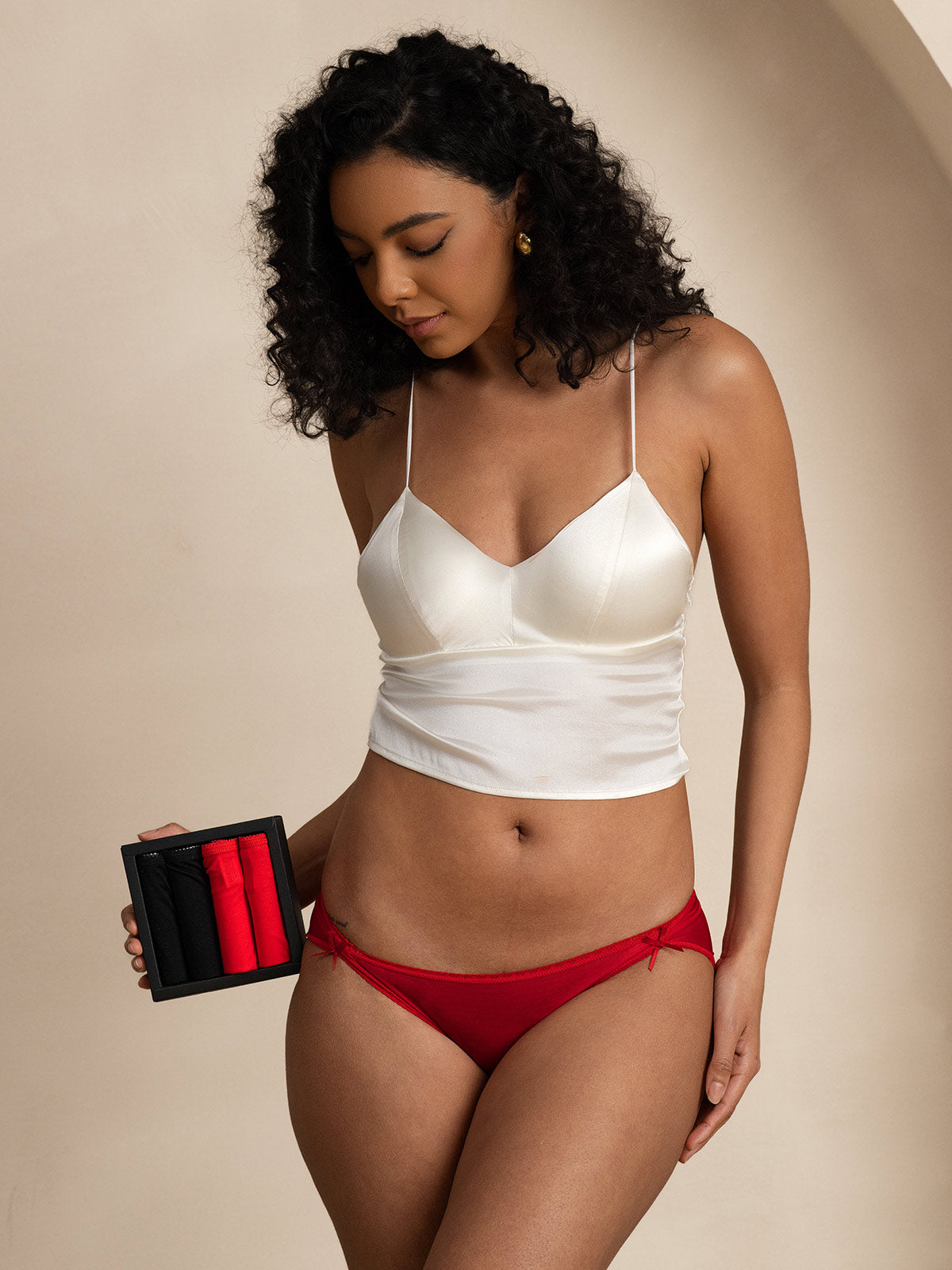 [أسود+أحمر] SilkSilky-SA Panty 009