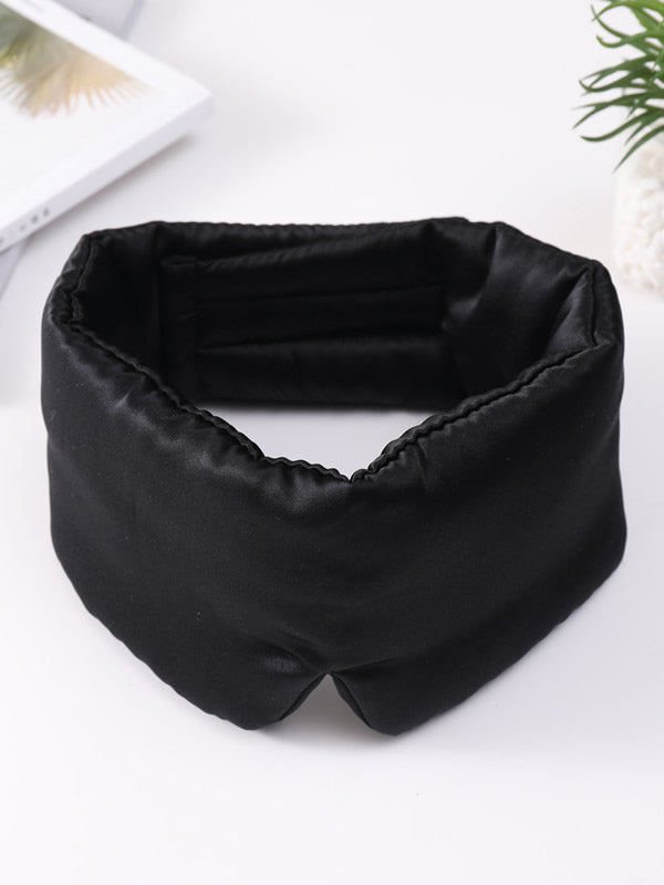 [أسود] SilkSilky-SA 19Momme الحرير الخالص Eye Mask 004