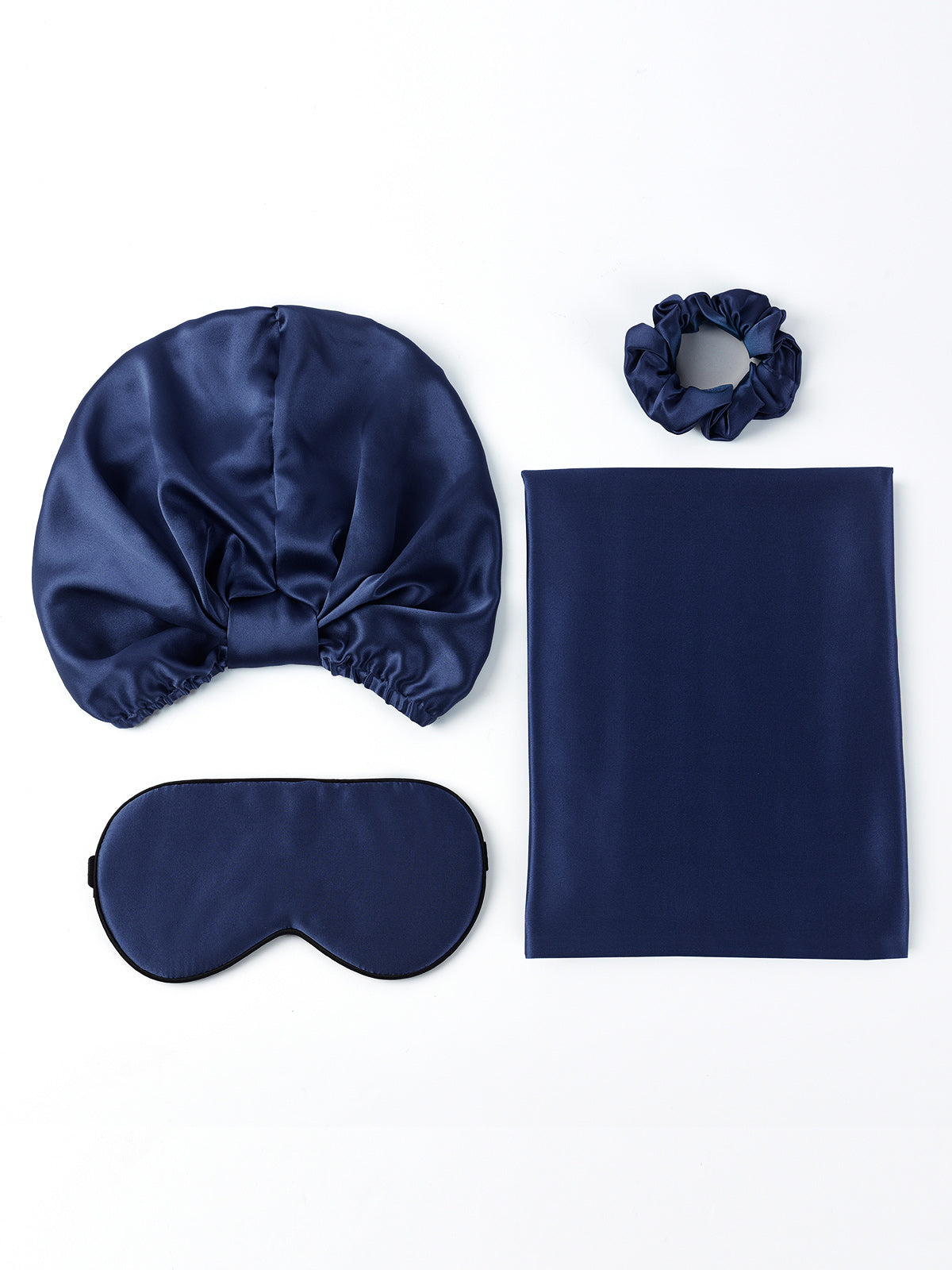 [أزرق غامق] SilkSilky-SA 19Momme الحرير الخالص Pillowcase Set 001