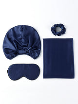 [أزرق غامق] SilkSilky-SA 19Momme الحرير الخالص Pillowcase Set 001