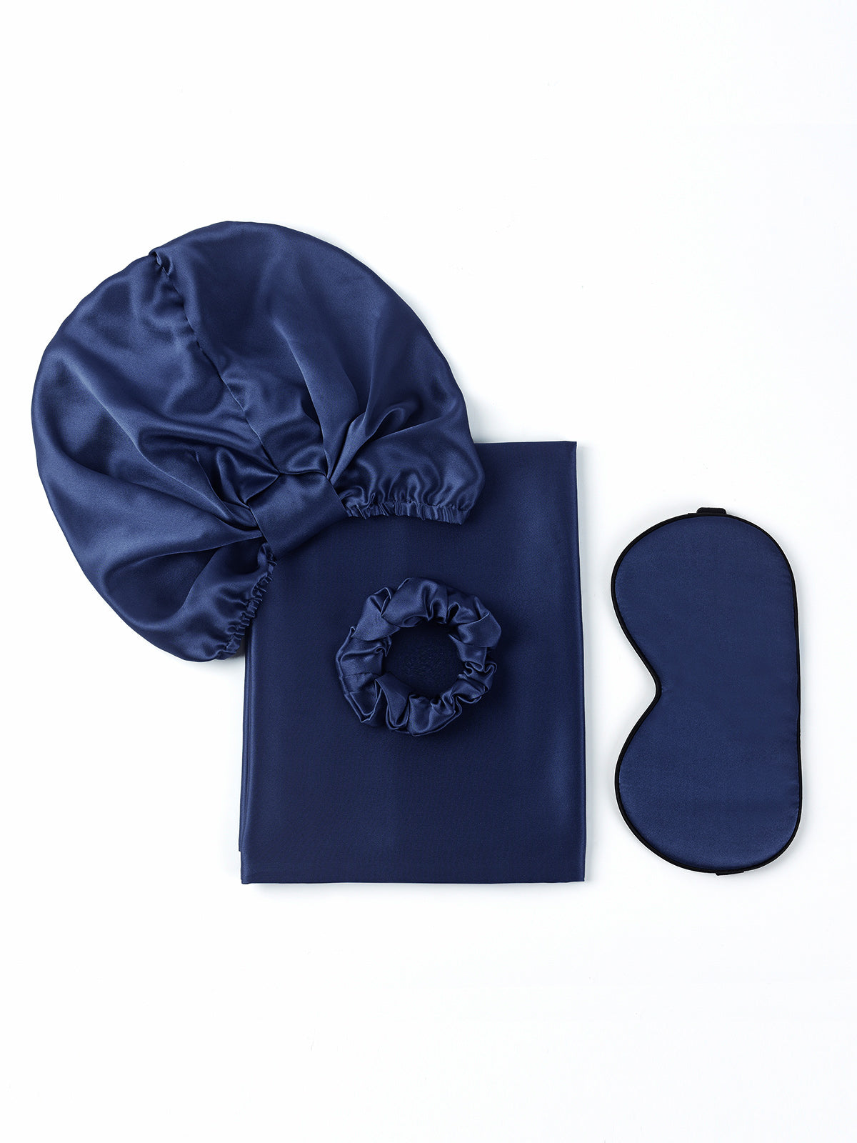 [أزرق غامق] SilkSilky-SA 19Momme الحرير الخالص Pillowcase Set 002