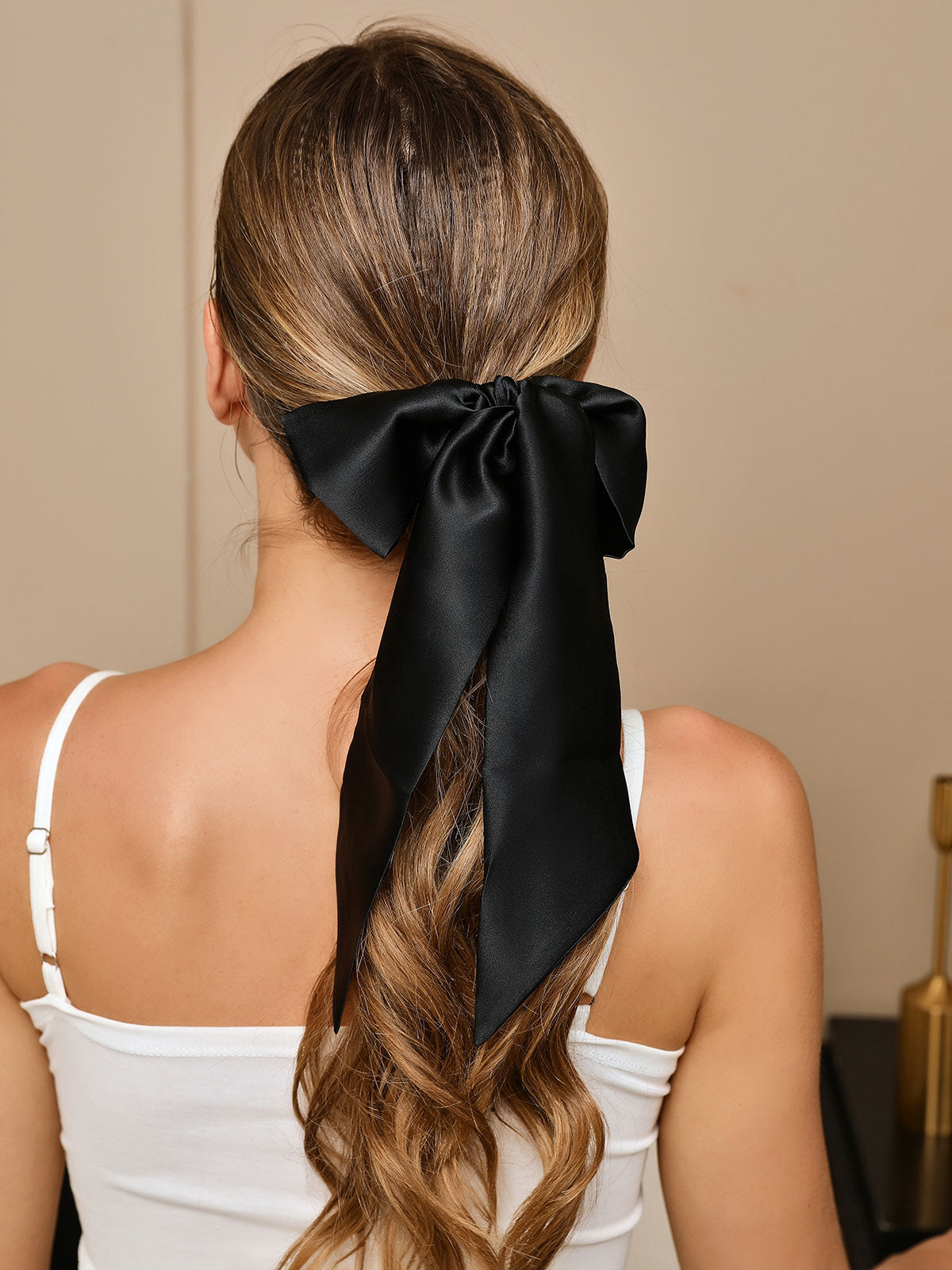 [أسود] SilkSilky-SA 19Momme الحرير الخالص Scrunchie 001