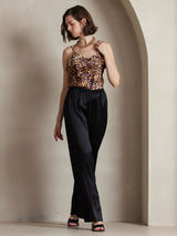 [أسود] SilkSilky-SA 19Momme الحرير Womens Pants 001,