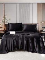 [أسود] SilkSilky-SA 22Momme الحرير الخالص Bedding Set 001