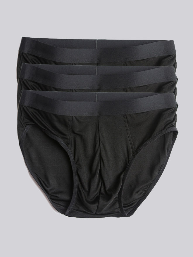[أسود] SilkSilky-SA Silk Mens Underwear 005