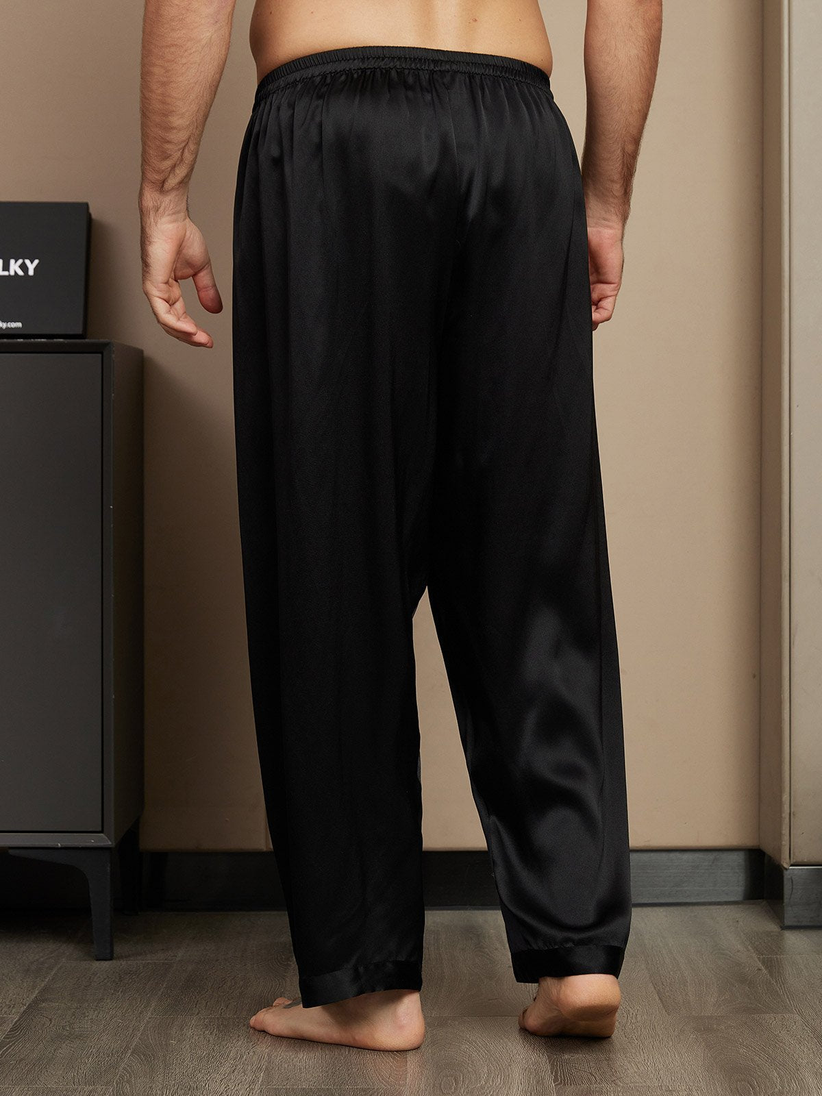 [أسود] SilkSilky-SA Mens Sleep Bottoms 002