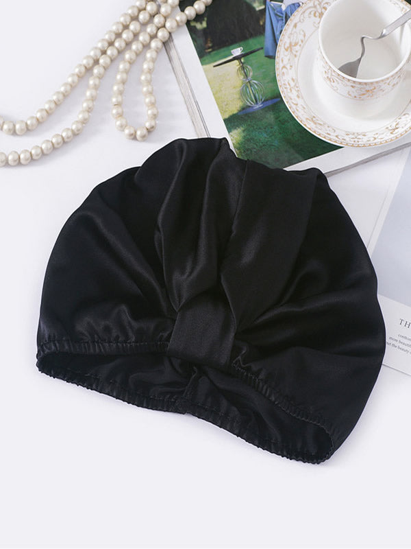 [أسود] SilkSilky-SA الحرير الخالص Sleep Cap 002