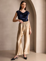 [شامبانيا] SilkSilky-SA 19Momme الحرير Womens Pants 007,