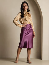 [شامبانيا] SilkSilky-SA Long Sleeve High Neck بلوزة 008