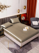 [الكاكي] SilkSilky-SA 19Momme الحرير الخالص Bedding Set 001