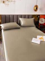 [الكاكي] SilkSilky-SA 19Momme الحرير الخالص Bedding Set 003