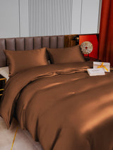 [قهوة] SilkSilky-SA 22Momme الحرير الخالص Bedding Set 004