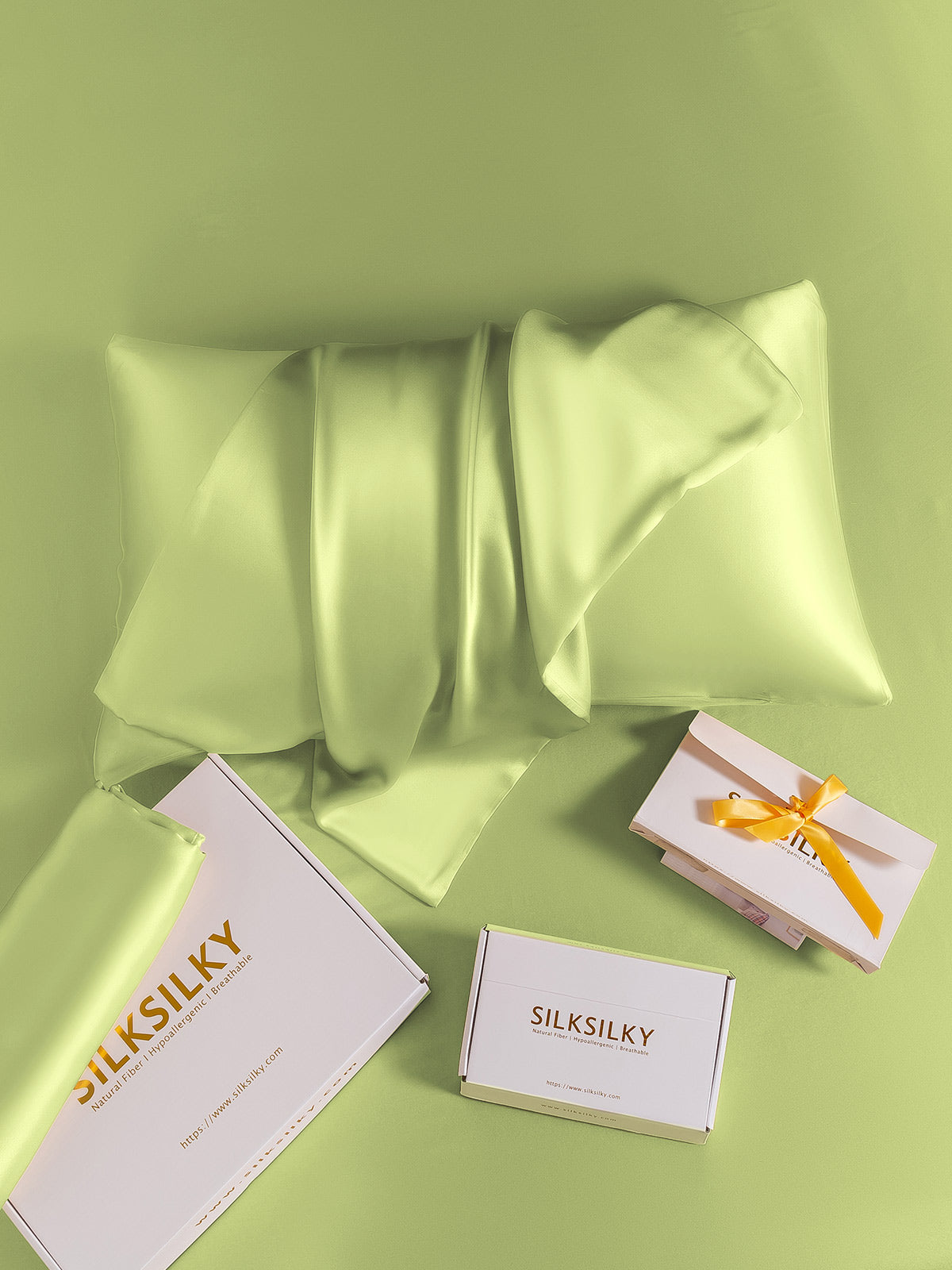 [نعناع] SilkSilky-SA 19Momme الحرير الخالص Pillowcase 006