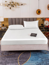 [أبيض] SilkSilky-SA 19Momme الحرير الخالص Bedding Set 002