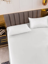 [أبيض] SilkSilky-SA 19Momme الحرير الخالص Bedding Set 003