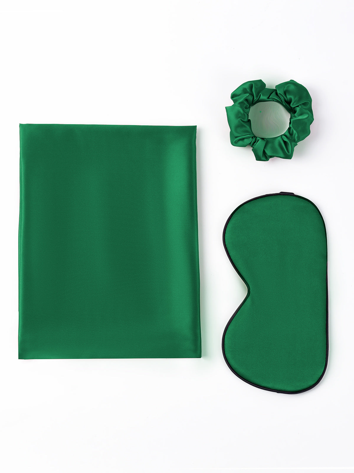 [أخضر غامق] SilkSilky-SA 19Momme الحرير الخالص Pillowcase Set 001